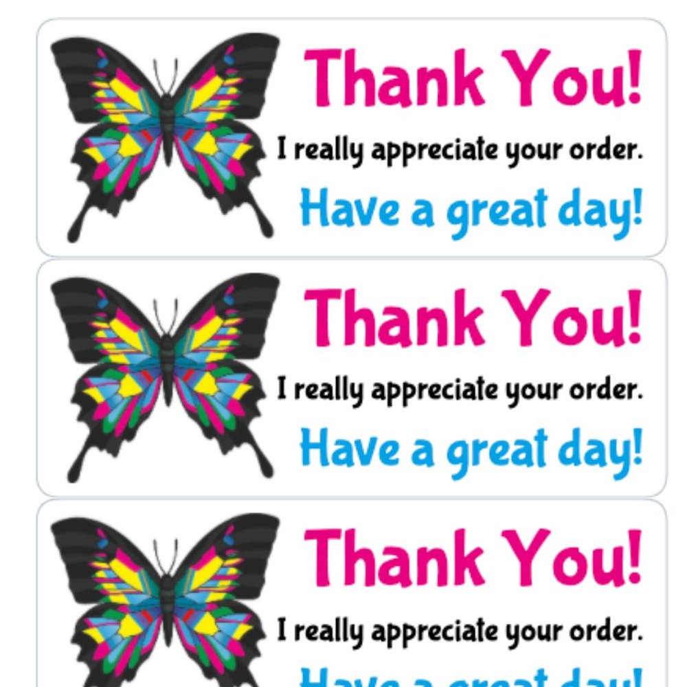 Thank You Stickers 90 XL Labels Card Tag  Stickers